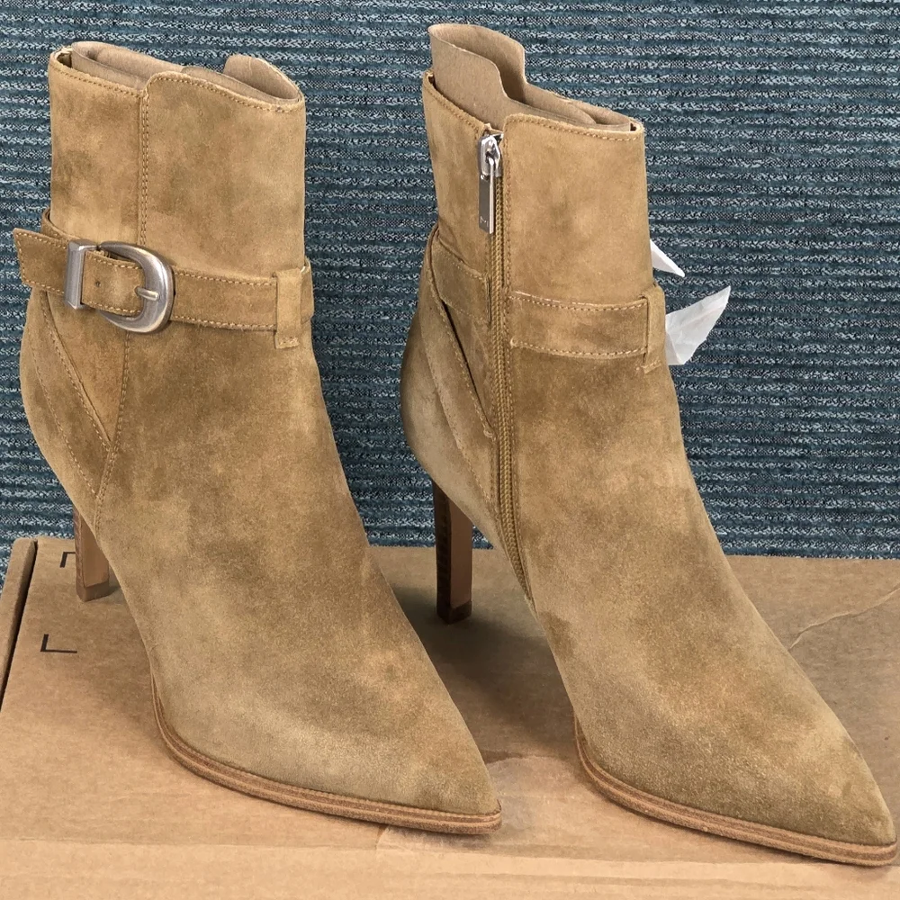 Marc Fisher Rafia Ankle Boot Suede For Kitty Rescue! - Picture 3 of 10